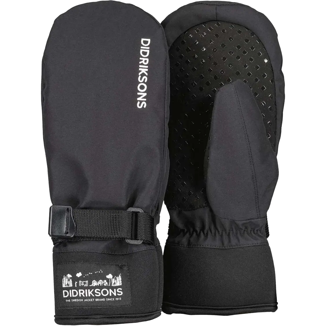 Didriksons Lovas Kids Mitten børneluffer - Black - 7 - Vandtætte handsker