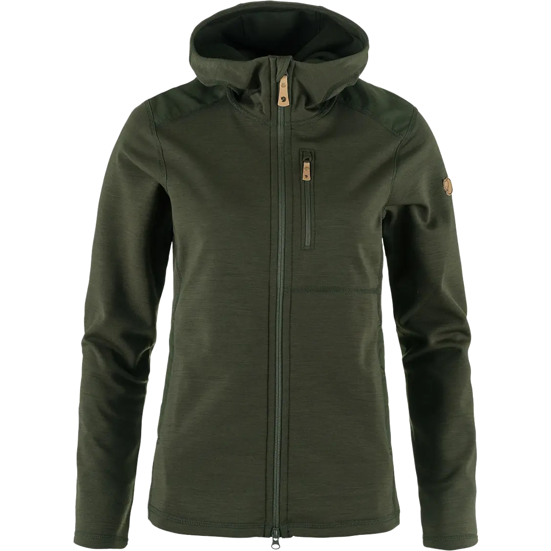Fjällräven Keb Fleece Hoodie Women damefleece - Deep Forest - M - Fleecetrøjer