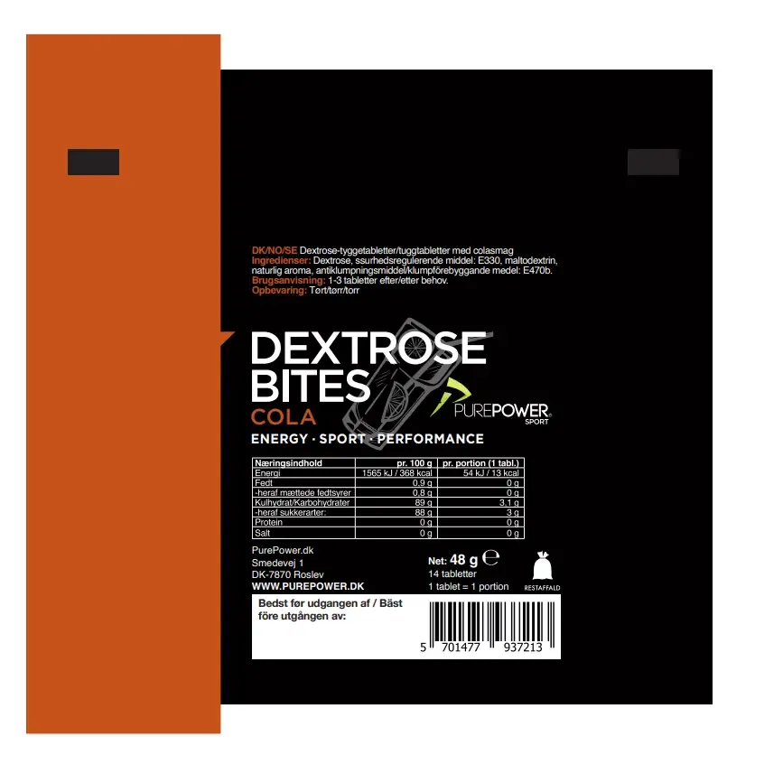 Dextrose Cola Bites tabletter 14 stk.