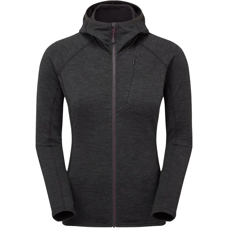 Montane Protium Hoodie Women - Charcoal - XS/34-36 - Fleecetrøjer
