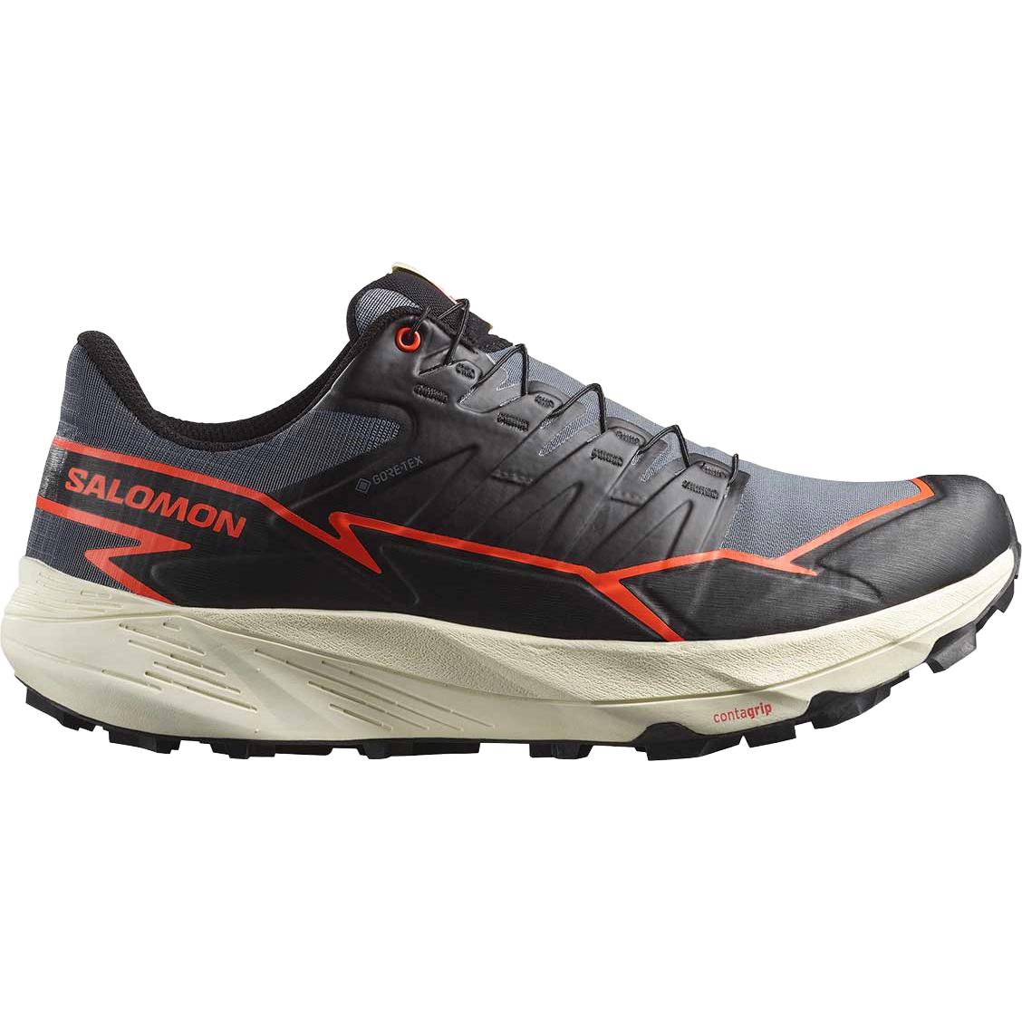 Salomon Thundercross GTX Men - Turbulence/Black/Cherry Tomato - UK 8/EU 42 - Trailsko