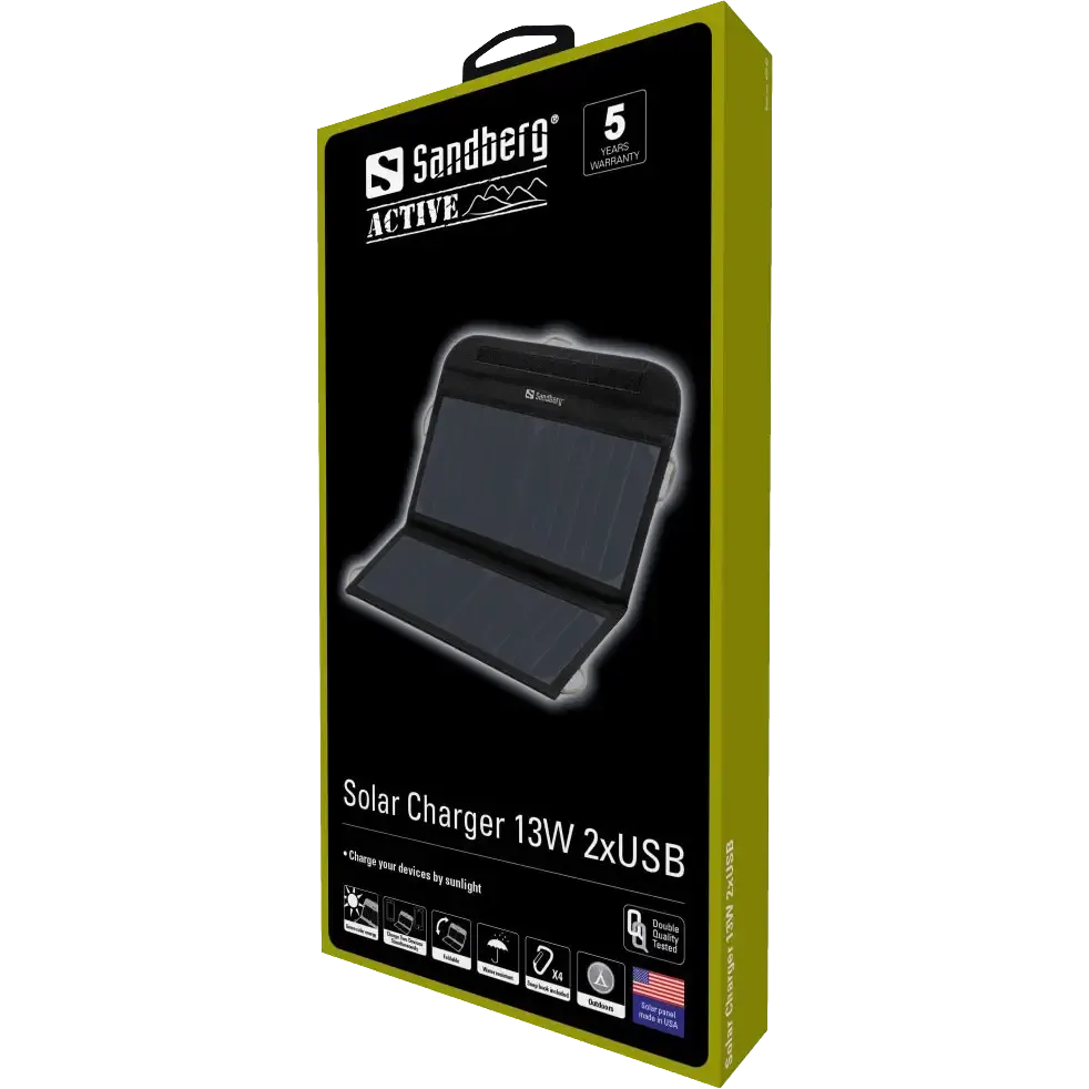 Sandberg Solar Charger 13W 2xUSB solpanel