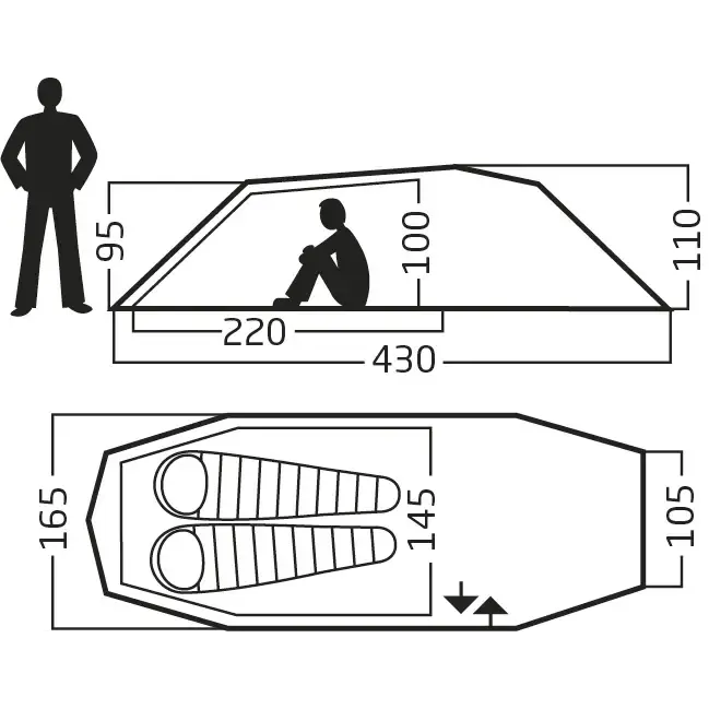 Oppland 2 LW (2.0) Tent telt 2 prs.