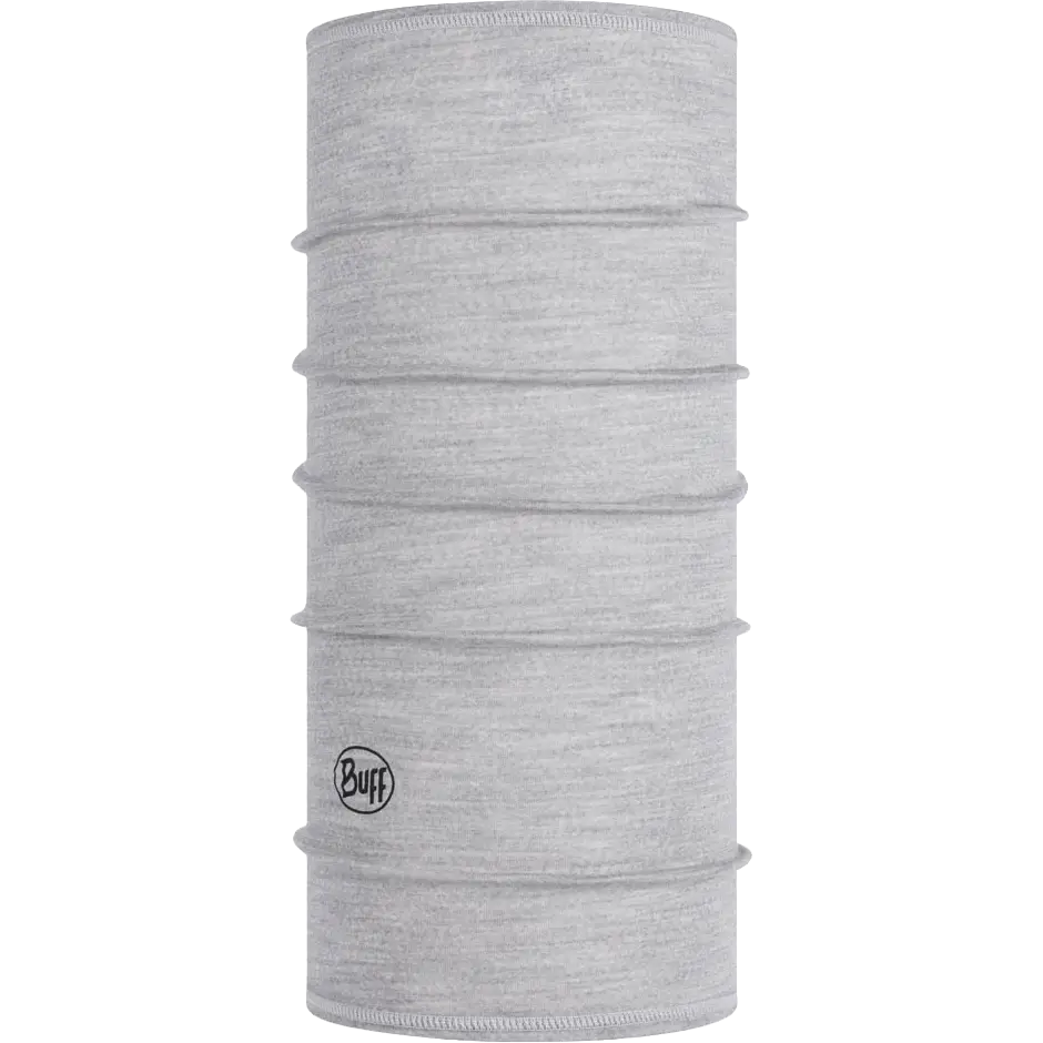 Lightweight Merino Wool Junior Buff halsedisse - Solid Light Grey - One size - Halsedisser til børn