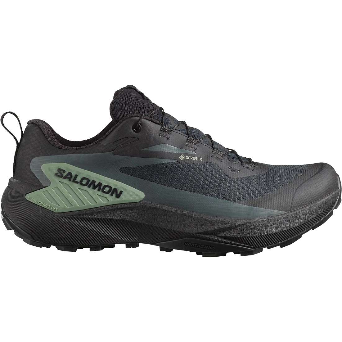 Salomon Genesis GTX Men - Black/Agave Green/Urban Chic - UK 11/EU 46 - Trailsko