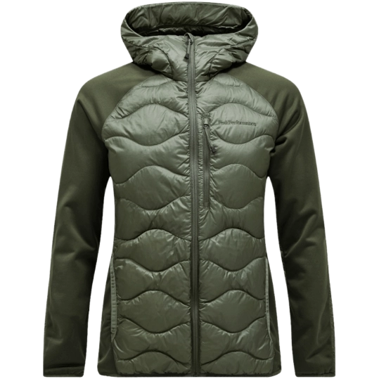 Peak Performance Helium Down Hybrid Hood Men - Pine Needle - L - Dunjakker