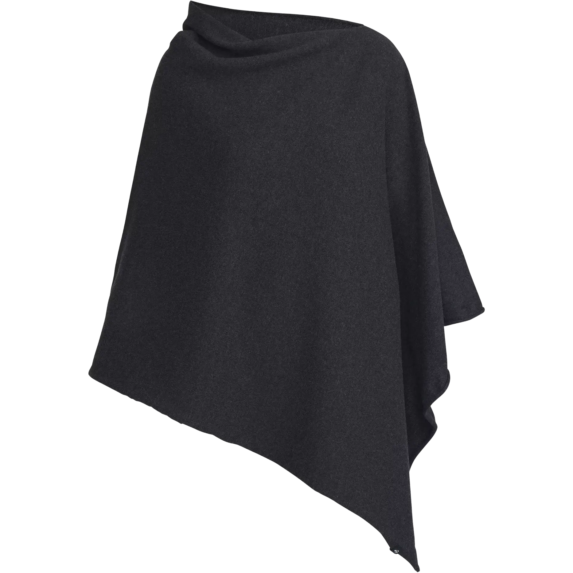 Holebrook Sofie Poncho - Black Melange - One size - Striktrøjer