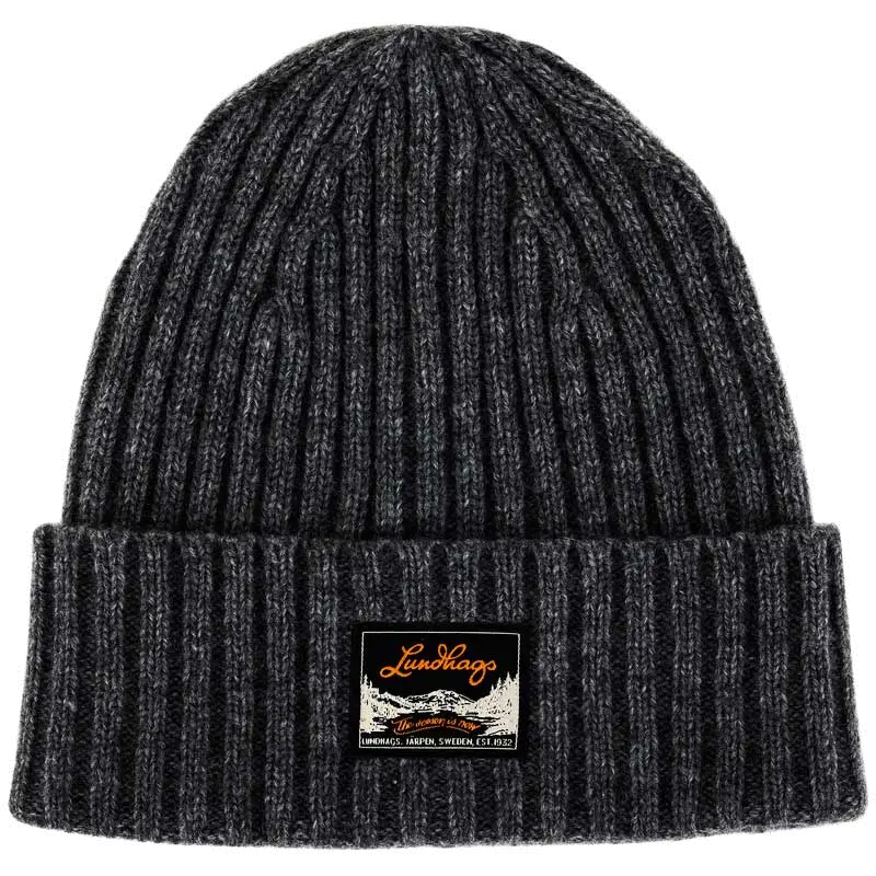 Lundhags Knak Wool Beanie hue - Grey melange - One size - Huer