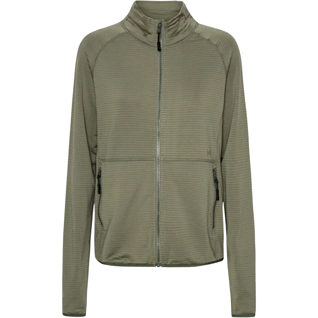 Superstainable Vättern Grid Cardigan Men herrefleece - Lark Green - L - Fleecetrøjer
