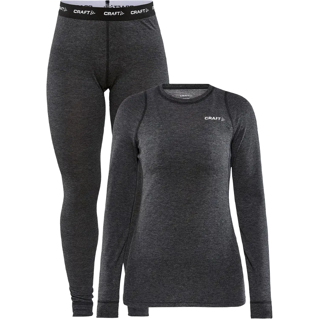Craft Core Wool Merino Set Women - Black - S - Uldundertøj