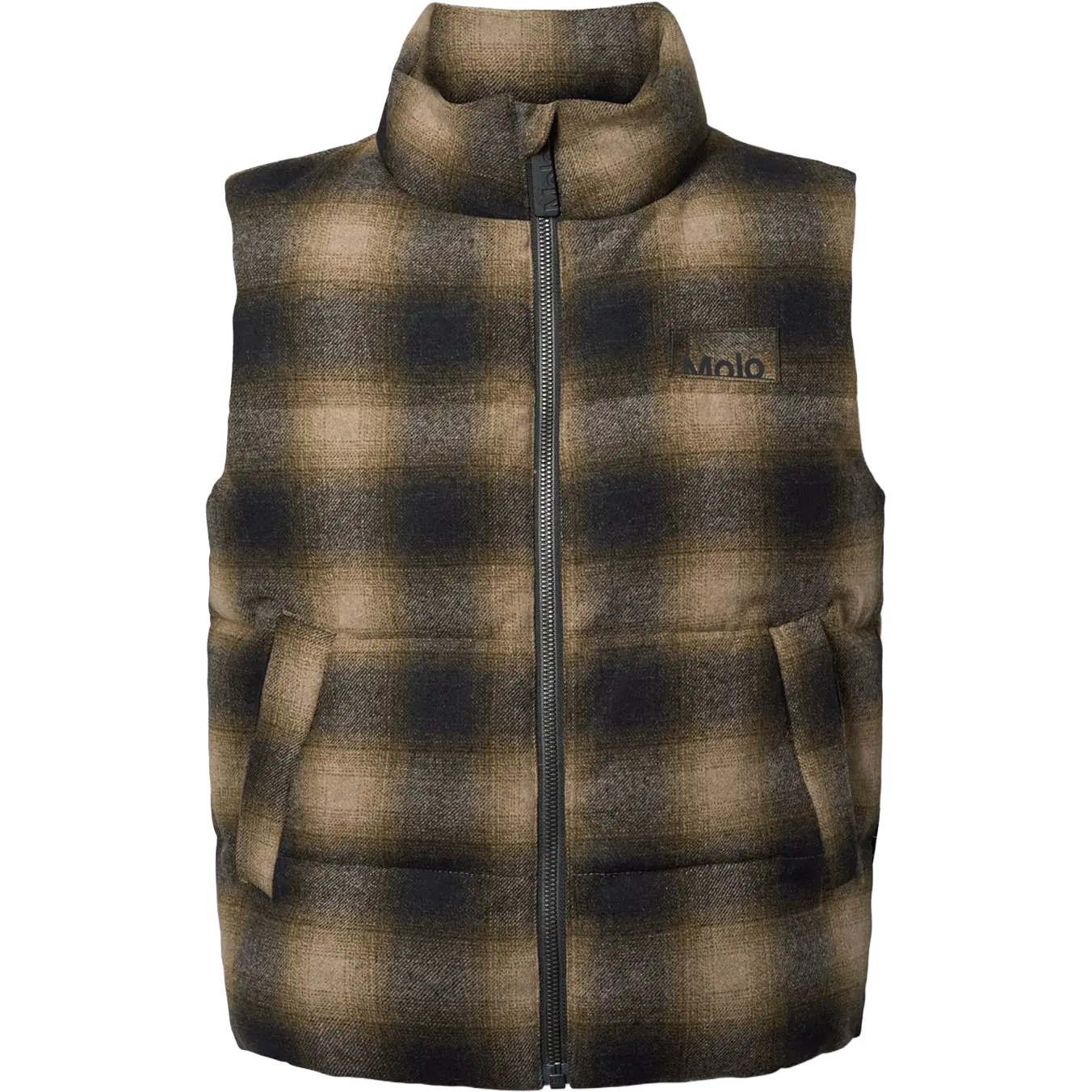 Molo Heike Kids Vest - Bark Check - 140 - Sommerjakker til børn