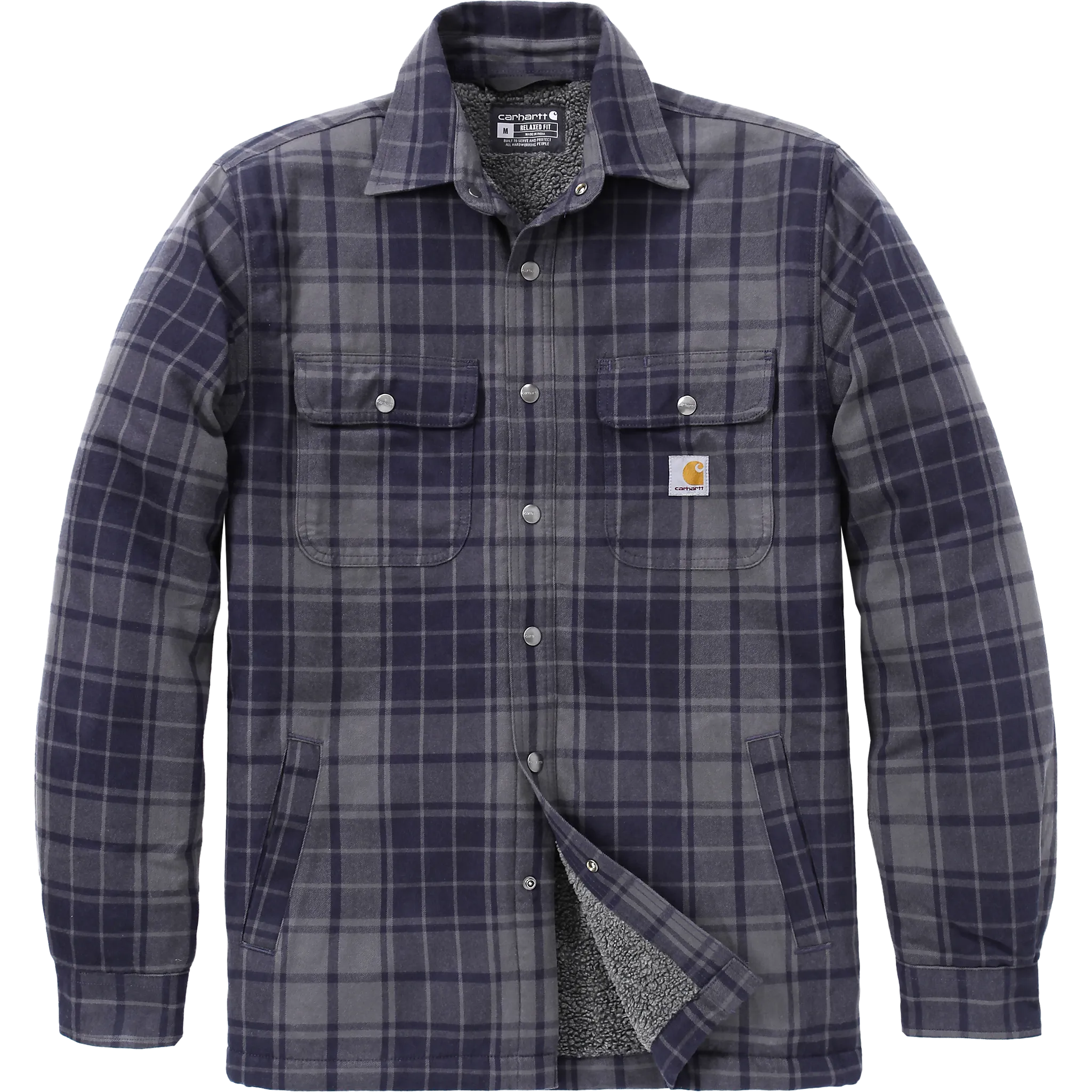 Flannel Sherpa-Lined Shirt Jacket Herr