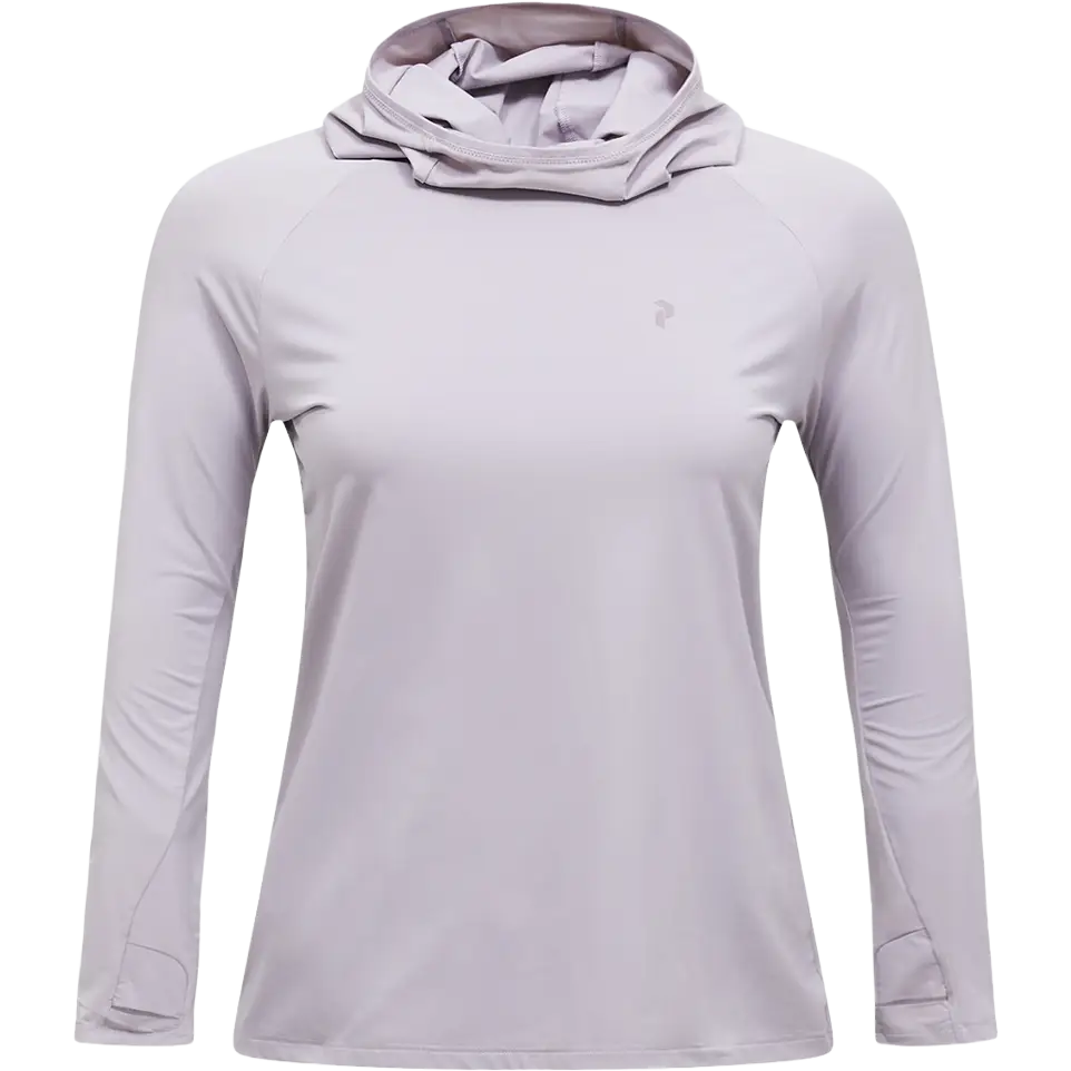 Peak Performance Repel UPF Hooded LS Tee Women - Misty Lavender - XS - Langærmet T-shirts