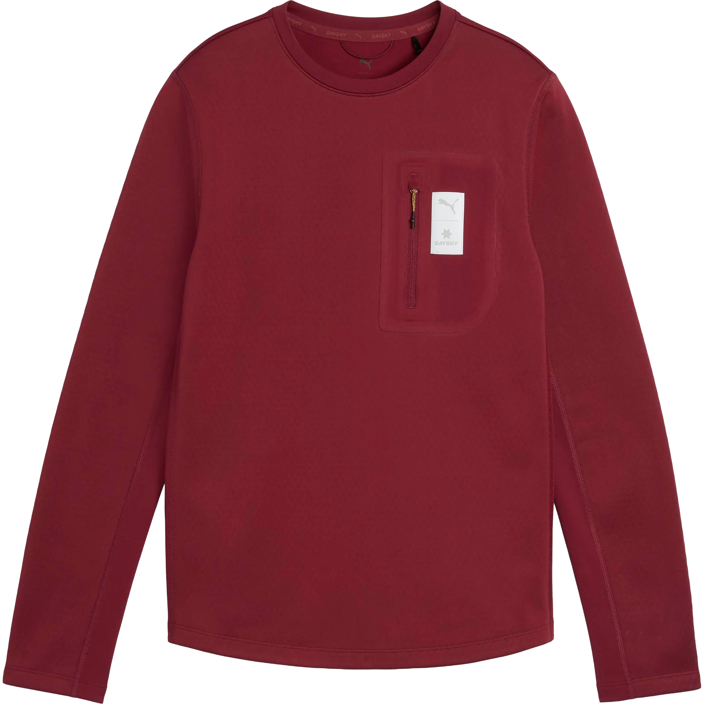 Puma X Saysky Brushed LS Shirt Plus Size - Team Regal Red - XXXL - Plus Size løbetøj