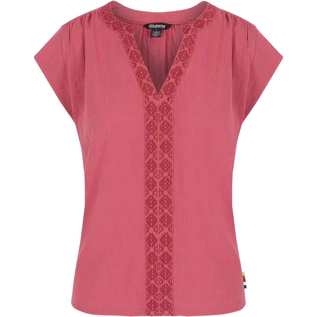 Sherpa Hara Cap Sleeve Top Women dametop - Light Mineral Red - M - Toppe