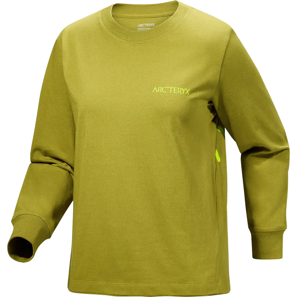 Arcteryx Kragg Cotton Bird Crew LS Women - Olive Moss/Euphoria - XS - Langærmet T-shirts