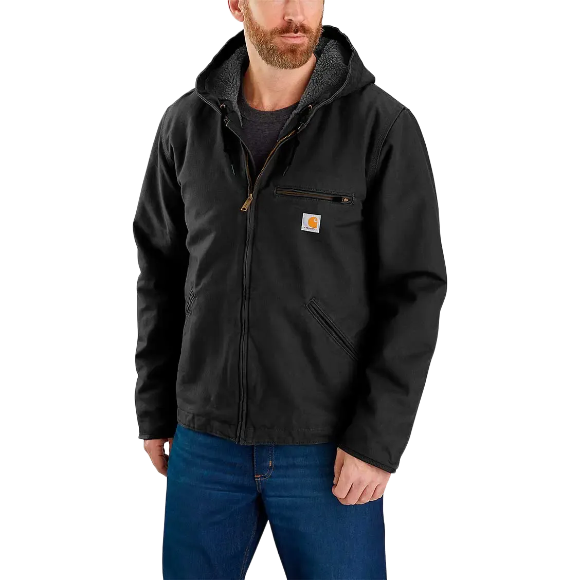 Washed Duck Sherpa Lined Jacket Men herrejakke