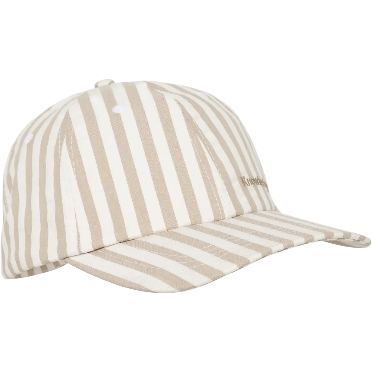 Knowledge Cotton Apparel Seersucker Striped Cap - Creme Stripe - One size - Kasket