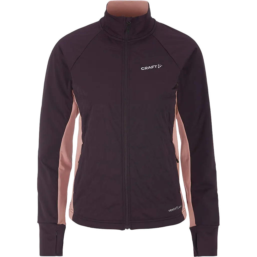 Craft ADV Charge Warm Jacket Women Løbejakke - Dk Plum/Charm - XS - Fleecetrøjer