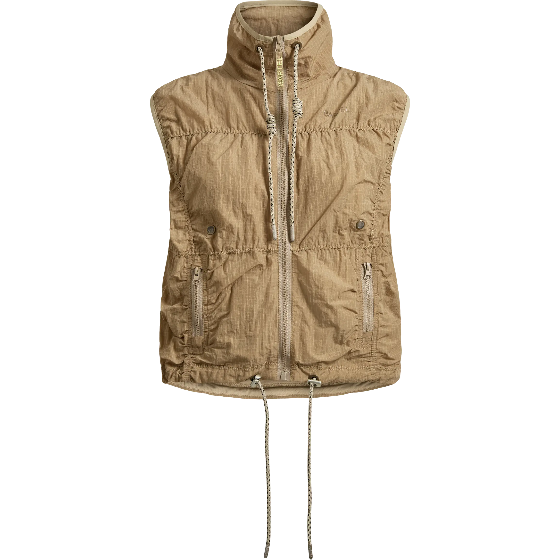 Copenhagen Cartel Trail Parachute Zip Vest Women - Sand - S - Veste