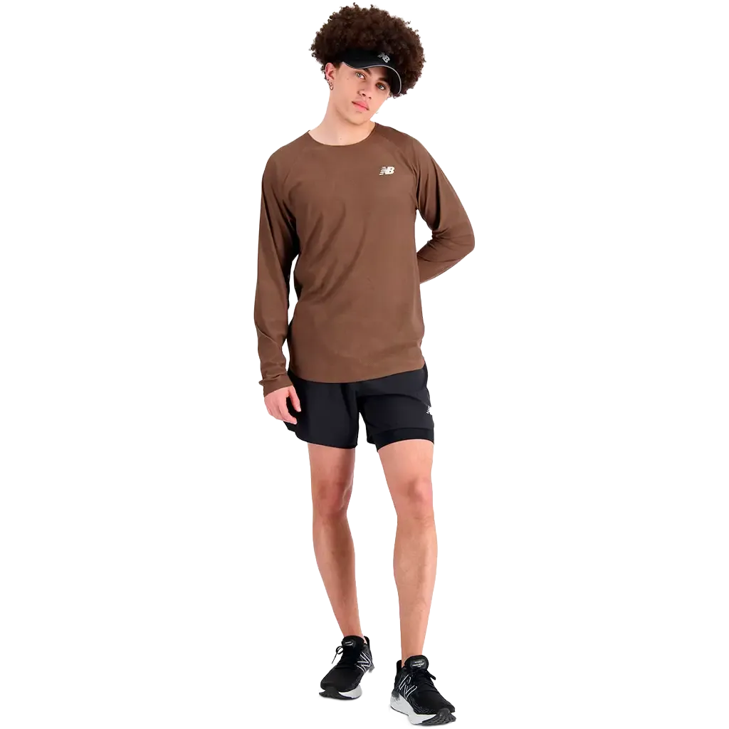 Q Speed Jacquard Long Sleeve Men Løbetrøje