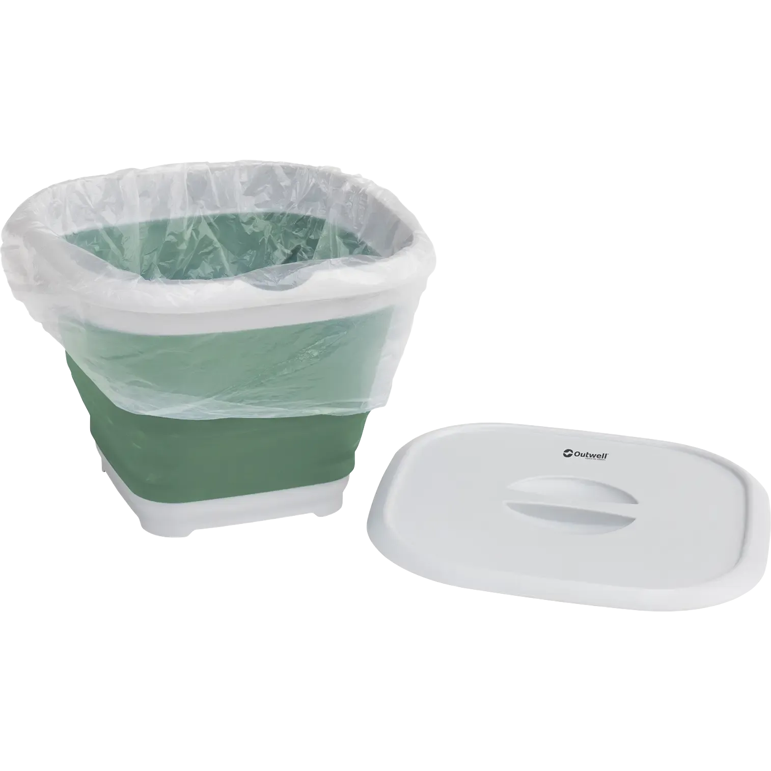 Collaps Bucket Square med lock hopfällbar hink