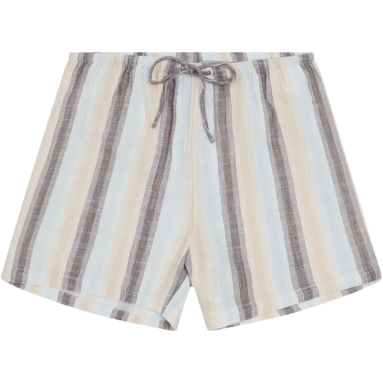 Knowledge Cotton Apparel Double Layer Slope Stripe Shorts Women - Multi Color Stripe - S