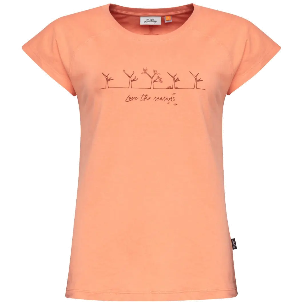 Lundhags Trea Tee Women dame-T-shirt - Coral - XS - Kortærmet T-shirts