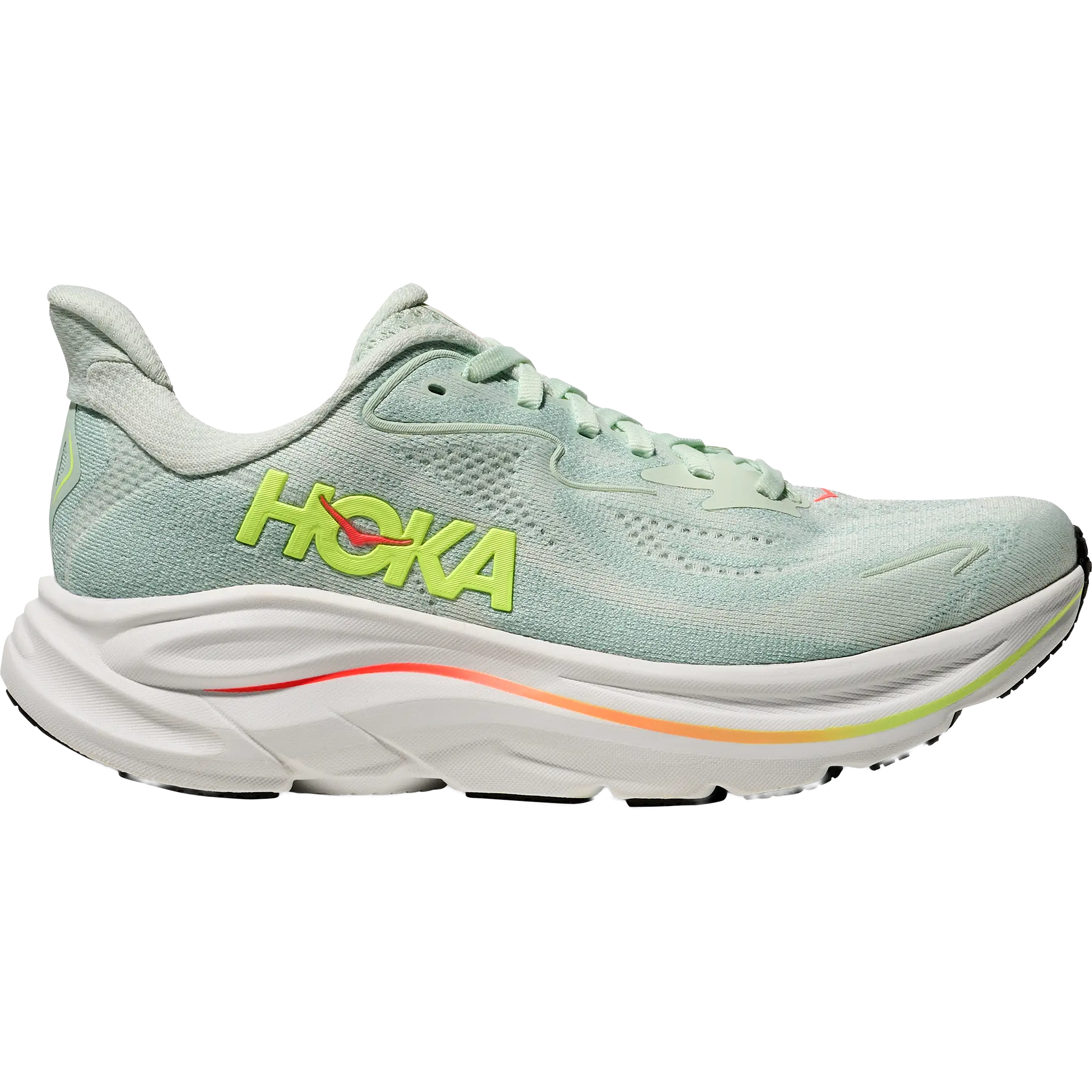 HOKA One One Clifton 10 Women - Sea Glass/Neon Flame - US6,5B / 38 - Allround løbesko