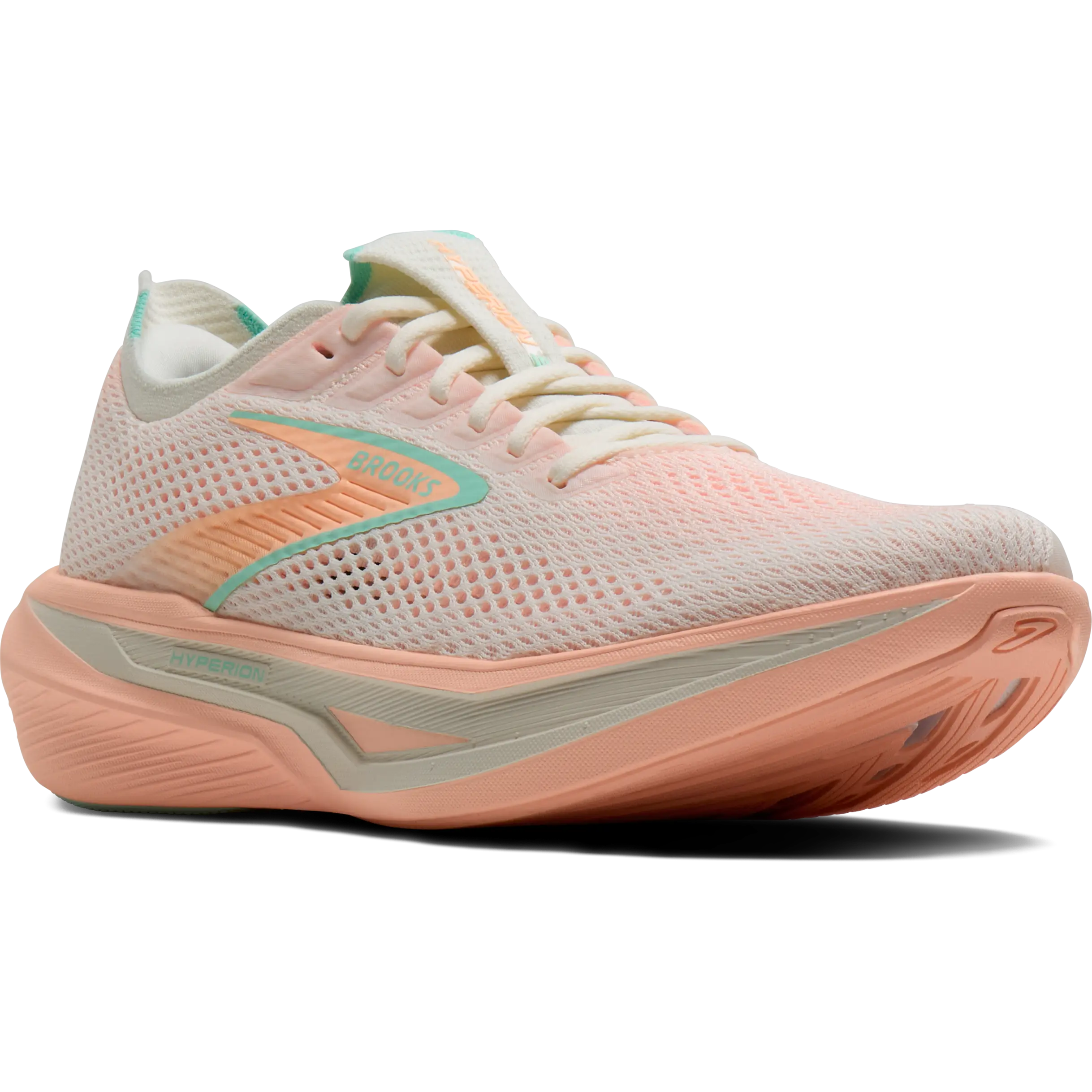 Brooks Hyperion 3 Women - Coconut/Coral/Yucca - US8/UK6/39 - Løbesko