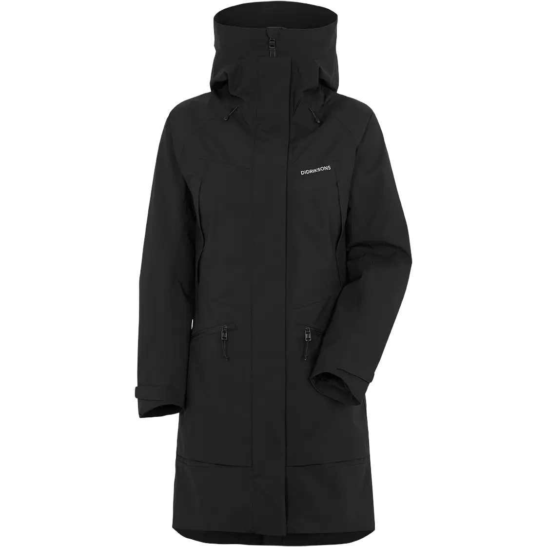 Didriksons Ilma Parka 6 Women regnjakke - Black - 34 - Regnjakker