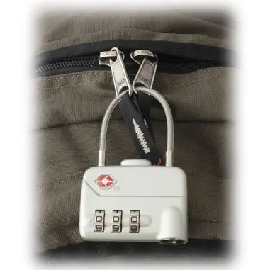 Travelsafe TSA Cable Lock lås - Grå - One size - Cykeltasker