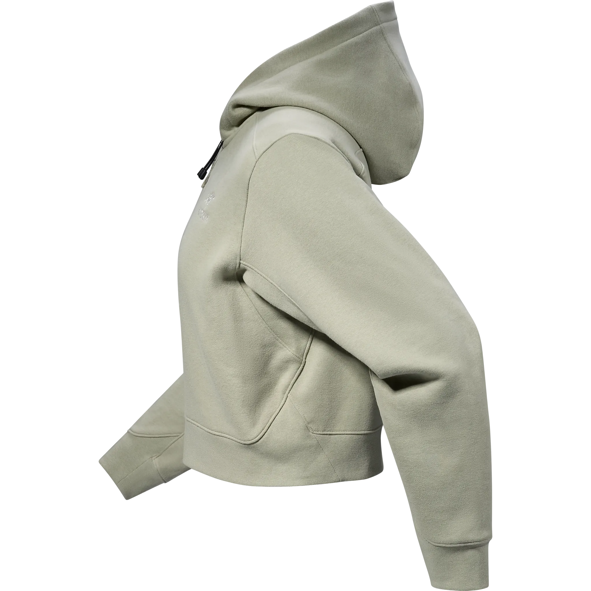Emblem Fleece Full Zip Crop Hoody Women