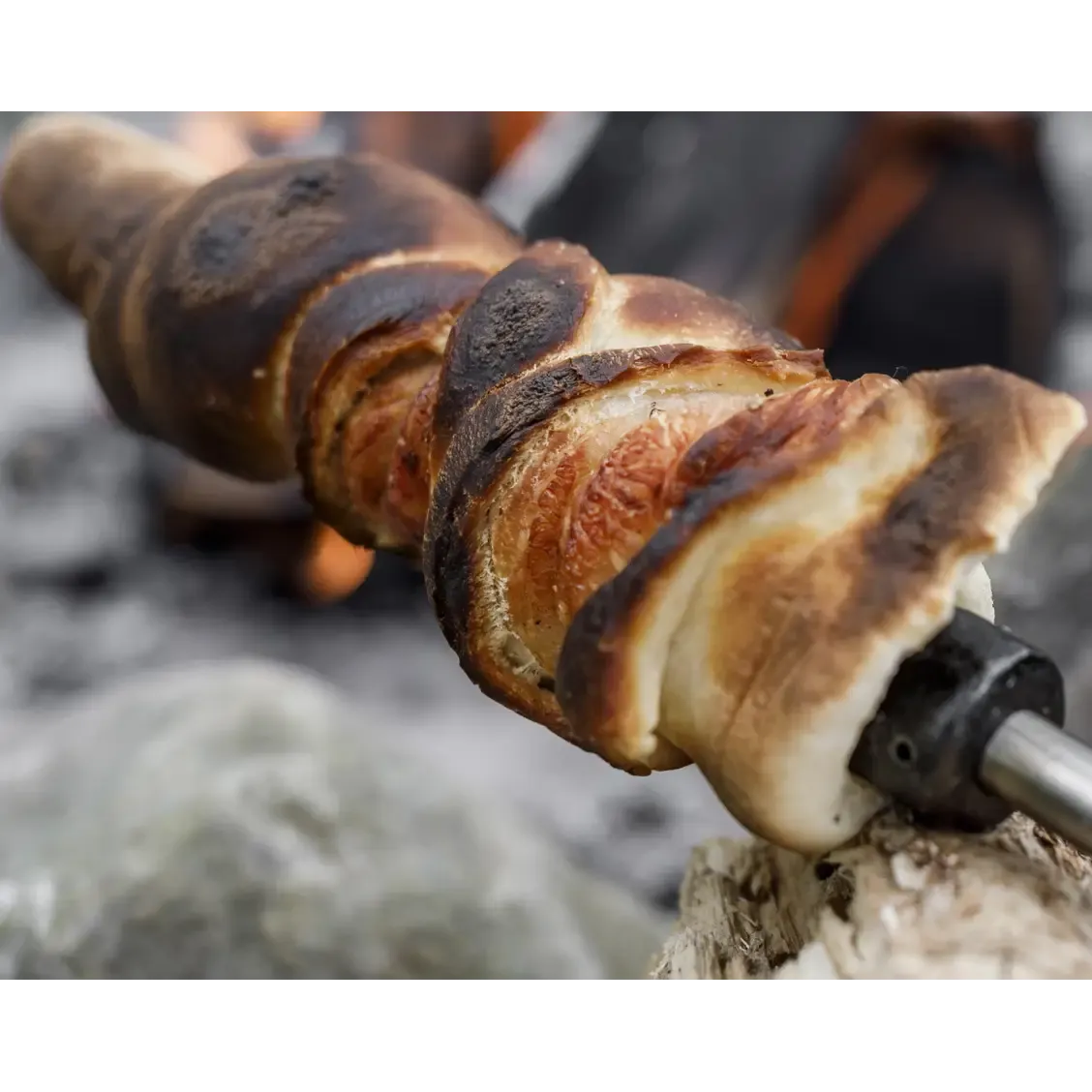 Campfire Bread Skewer With Cast-Iron Tip