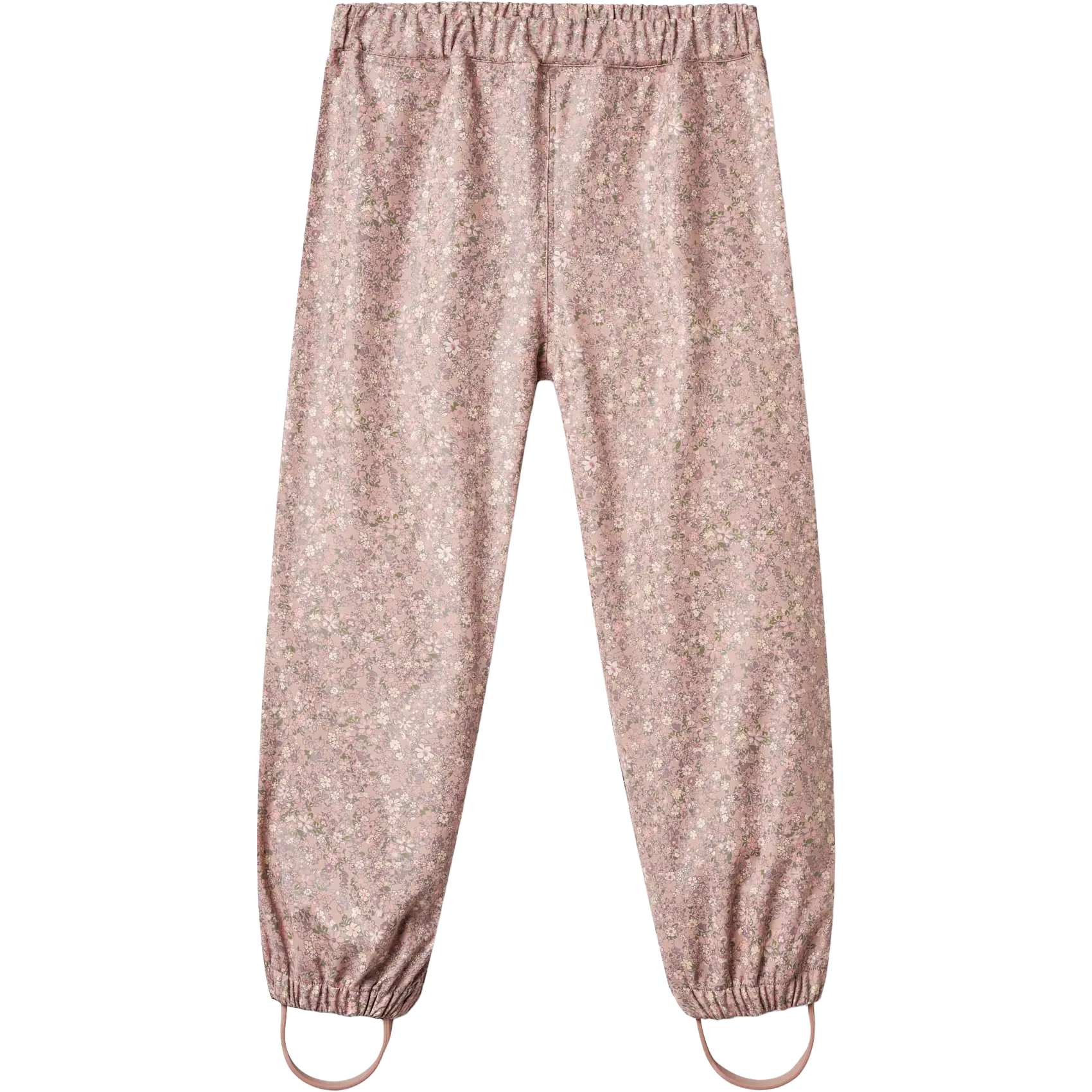Wheat Rainwear Olo Trousers Kids Print - Powder Flower Meadow - 110/5y - Regnbukser til børn