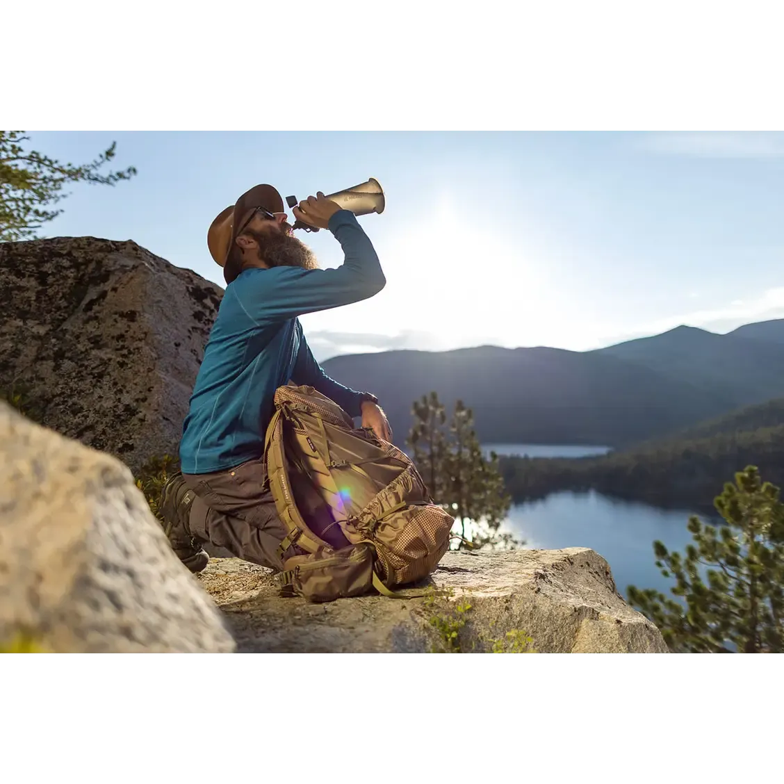 LifeStraw Peak Squeeze Bottle 1liter flaske med filter