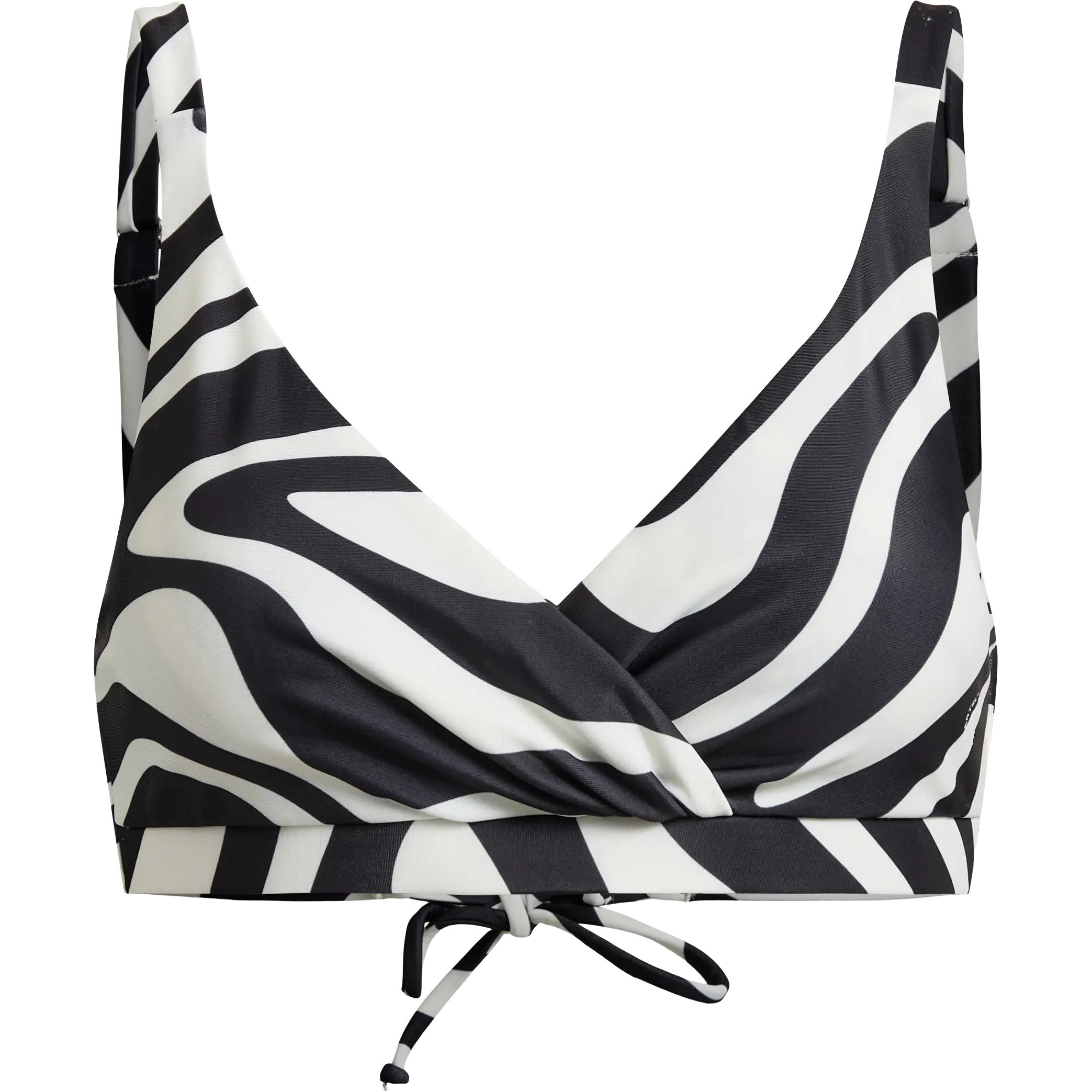 Copenhagen Cartel Istana draperet bikini top - Zebra Nero - M