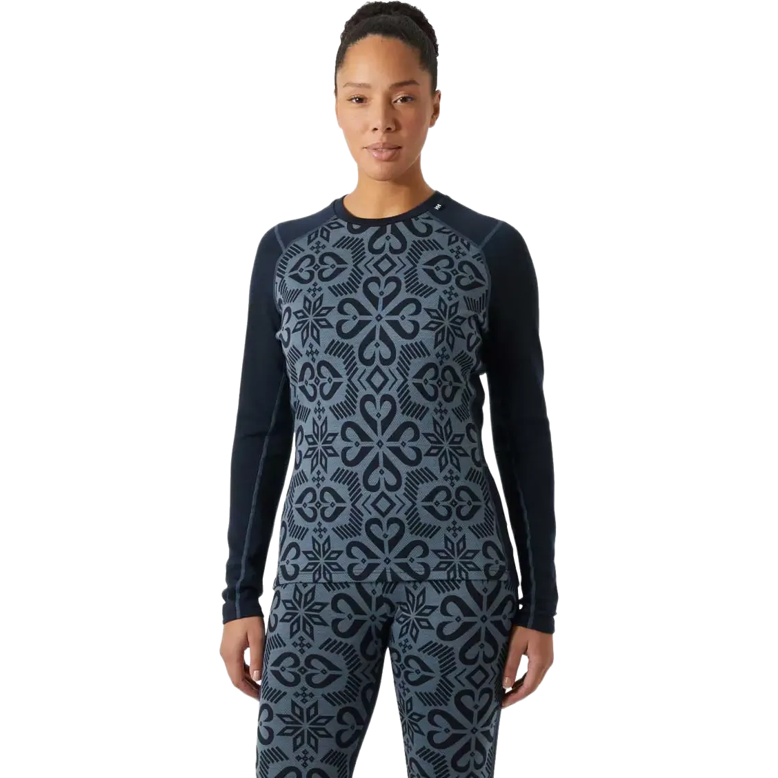 Lifa Merino Midweight Graphic Crew Women underställströja