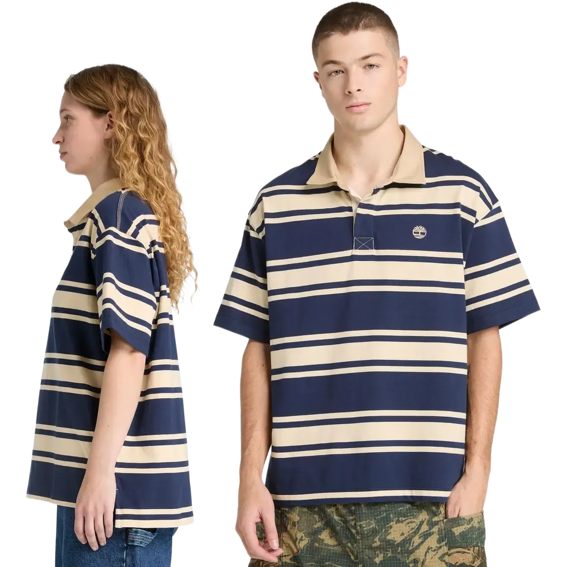 SS Striped Rugby Polo