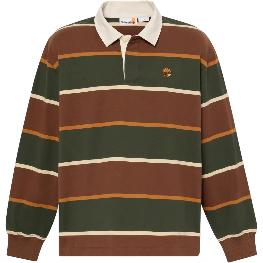 Timberland Rugby Polo Shirt - Pigment Dyes Tank Green - XXL - Poloshirts