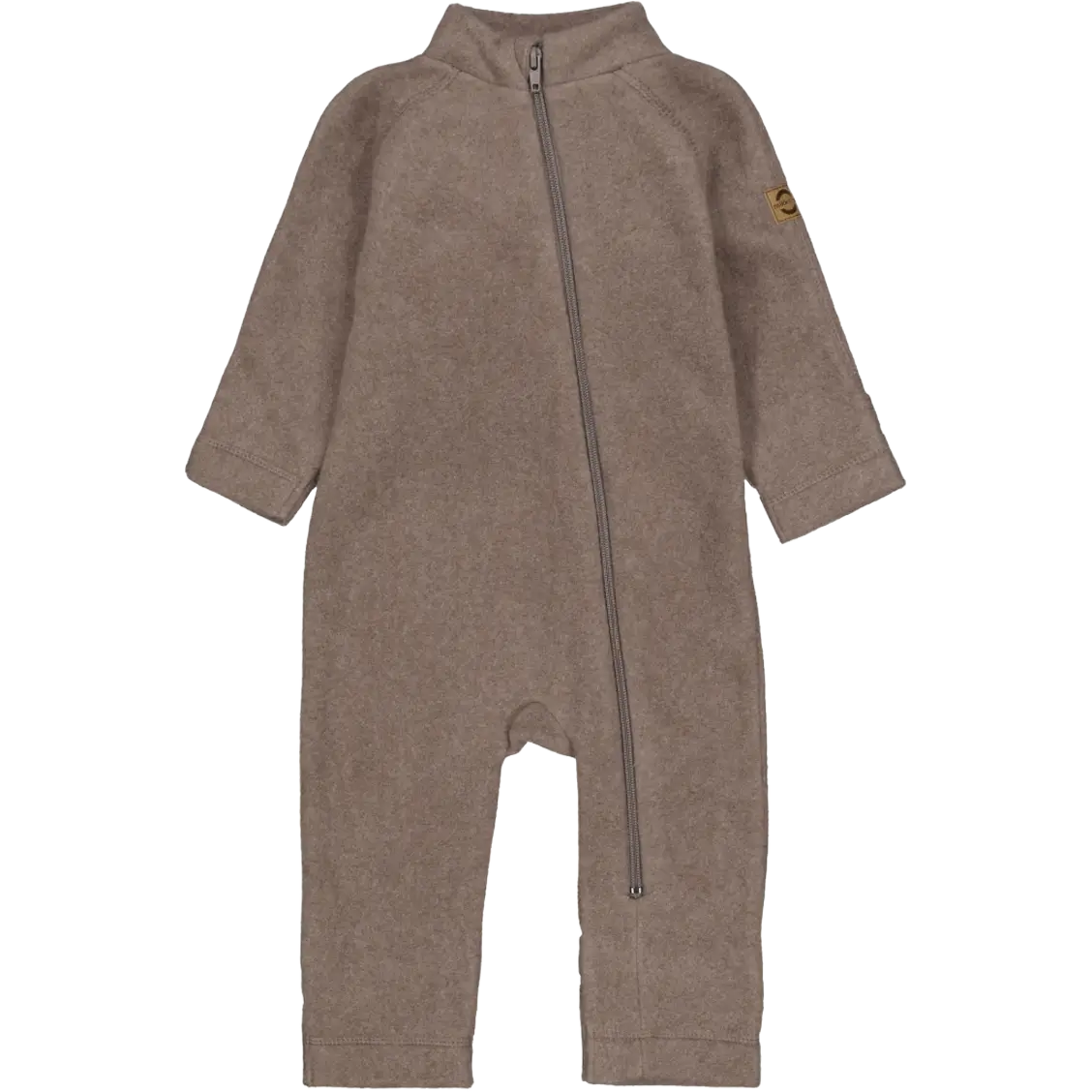 Mikk-Line Cotton Fleece Baby Suit - Melange Denver - 62 - Fleecetrøjer til børn