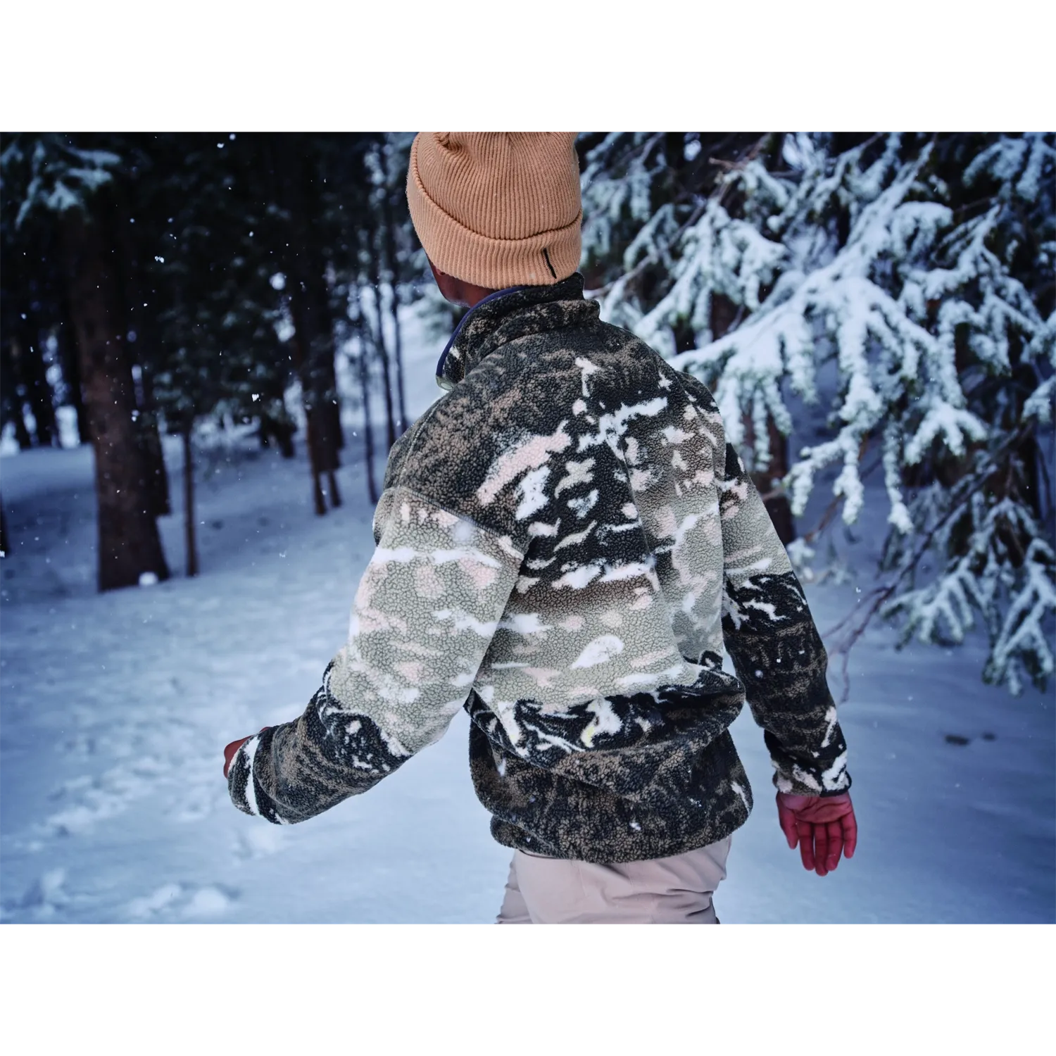 Helvetia II Printed Half Snap Fleece Herr