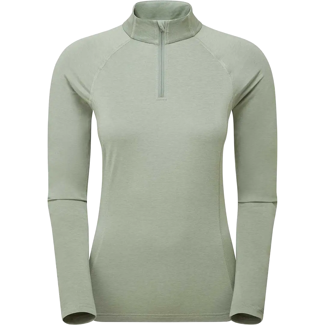 Montane Dart XT Zip Neck Women løbetrøje - Pale Sage - UK12/EUR40/US8/M - Skiundertøj