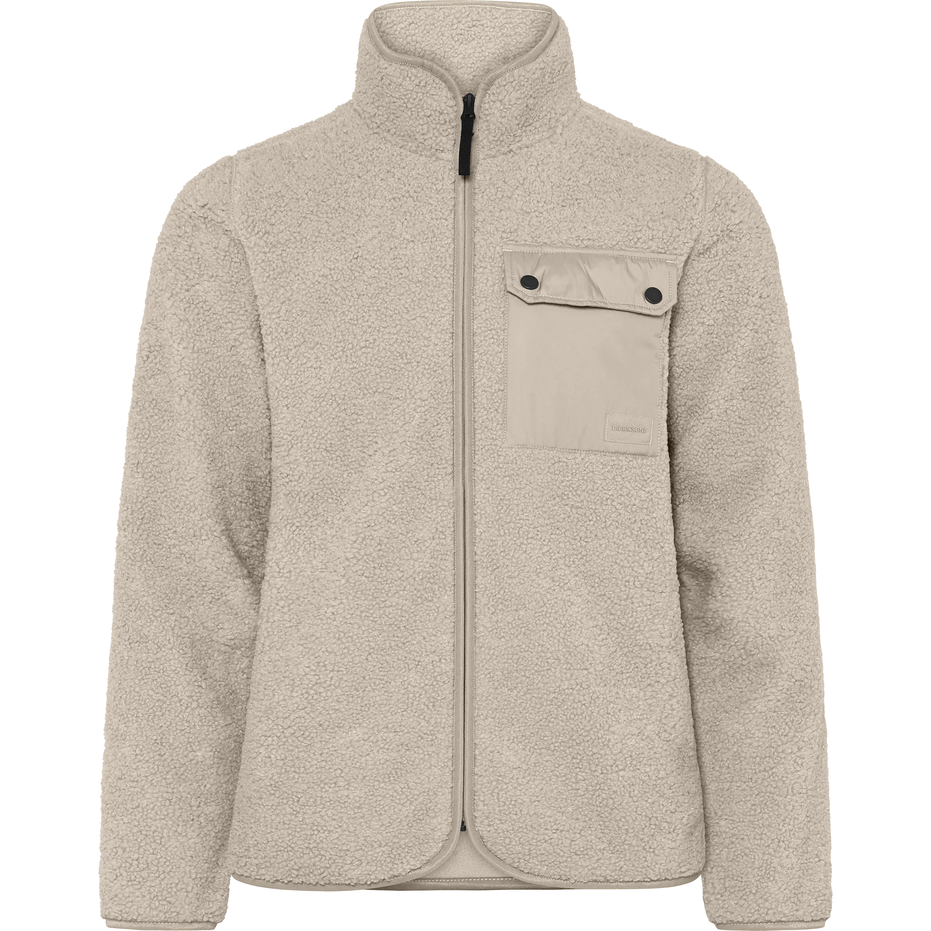 Didriksons Peter Fullzip 2 Men - Clay Beige - M - Fleecetrøjer