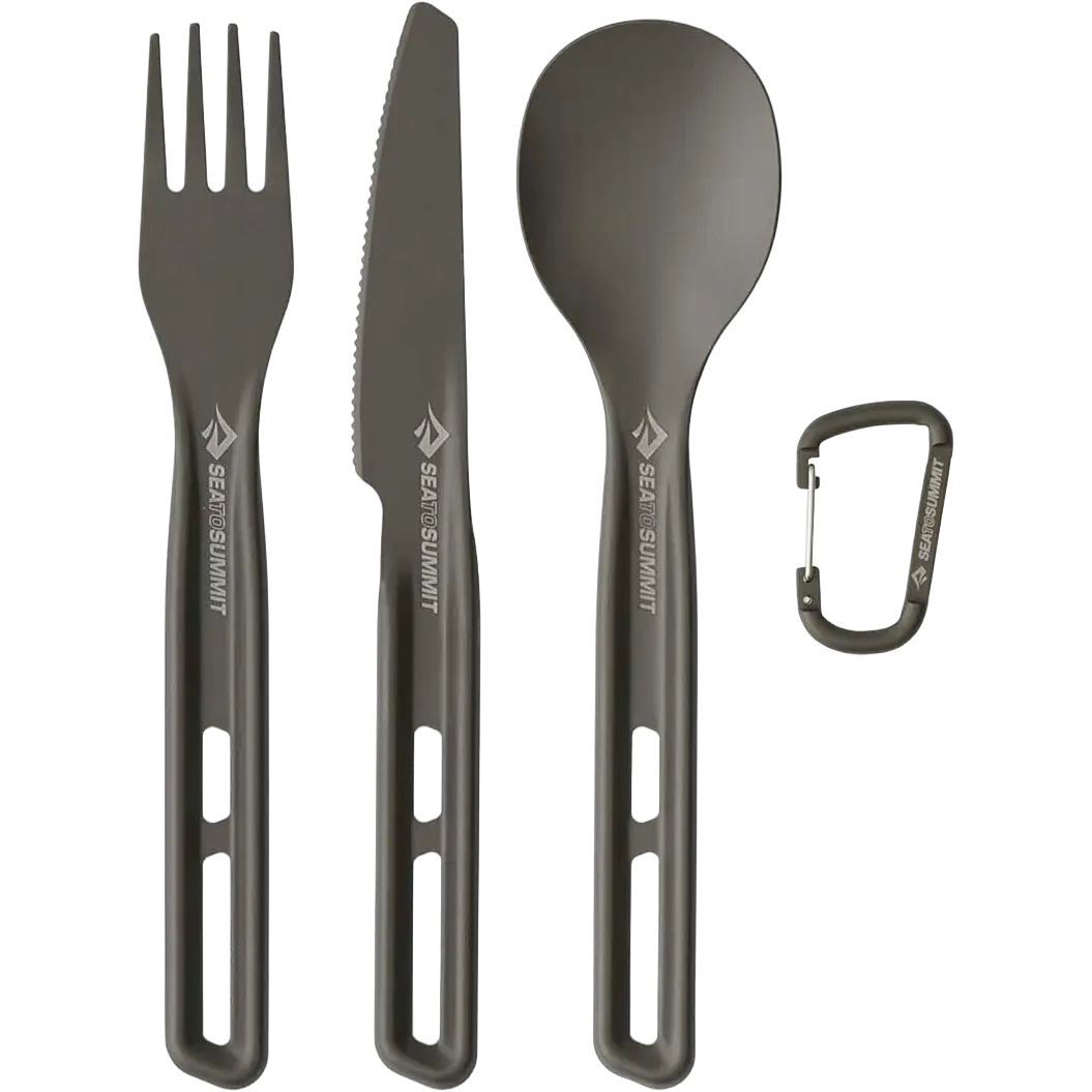 Sea to Summit Frontier UL Cutlery Set - 3 dele bestiksæt - Grå - One size - Spisegrej til børn
