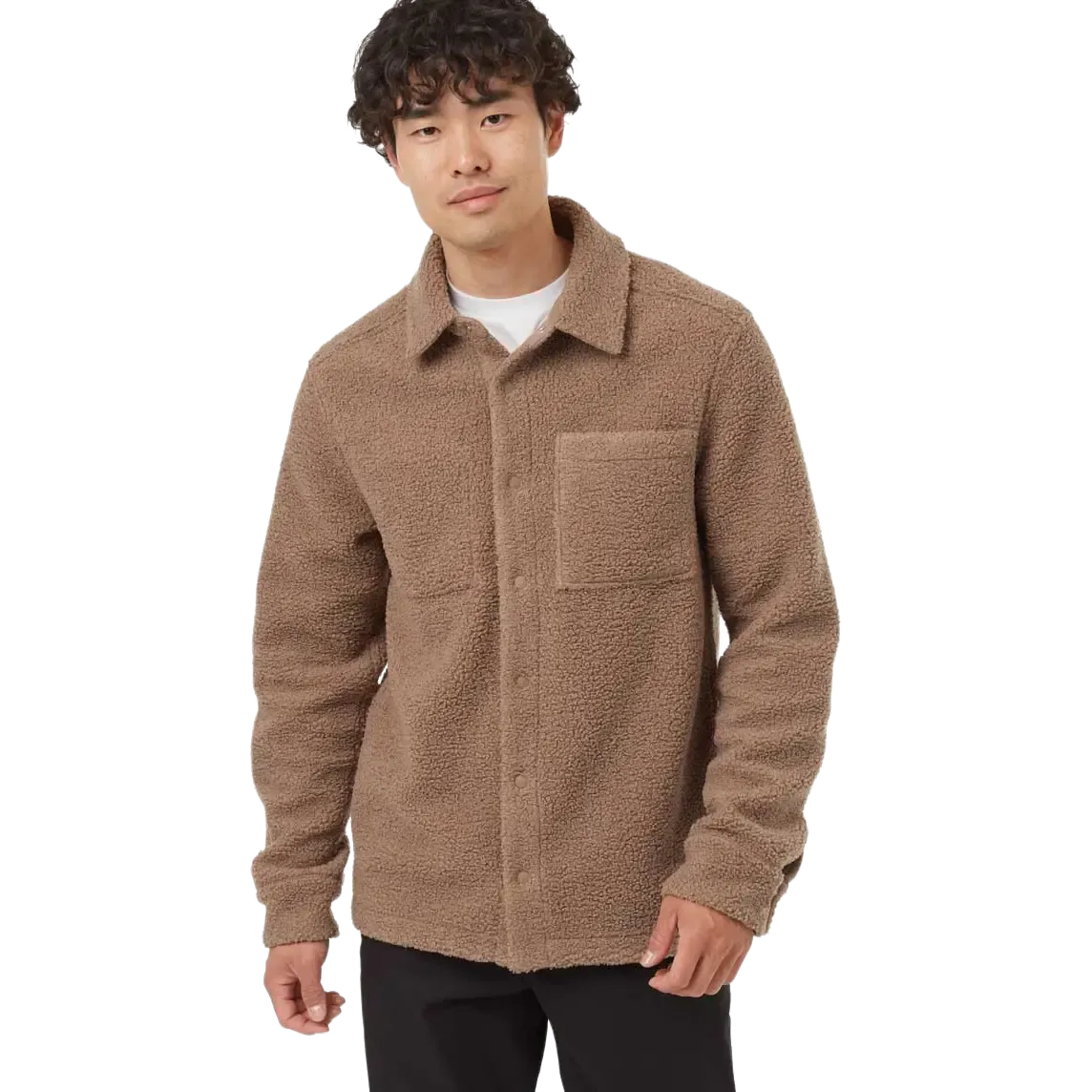 Reversible Recycled Boucle Fleece Shacket sommerjakke