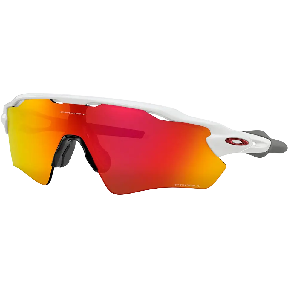 Ruby Rake Radar Radar EV Path Unisex Sportsbriller - Polished White, Prizm Ruby