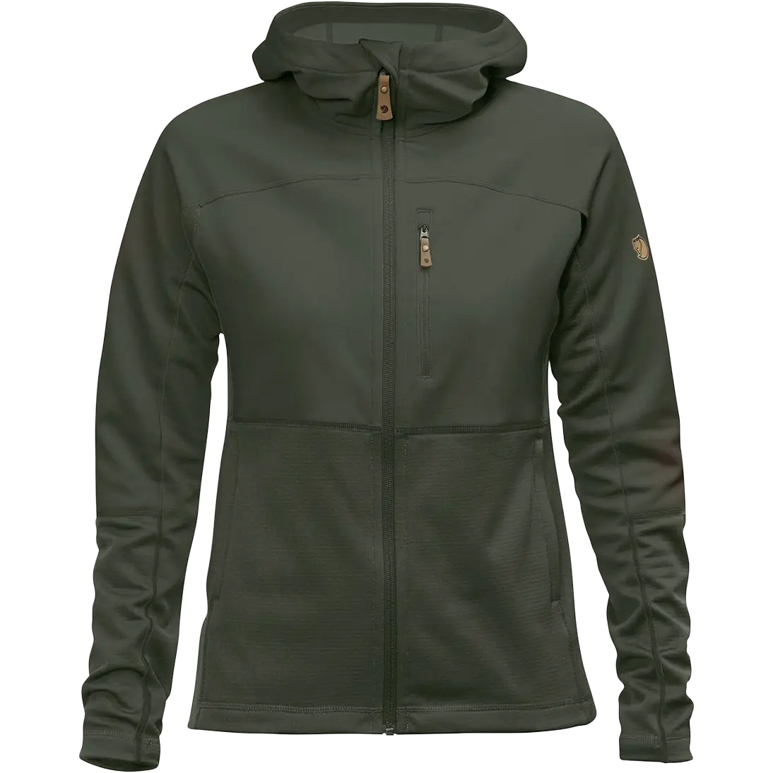 Fjällräven Abisko Trail Fleece W damefleece - Deep Forest - L - Fleecetrøjer