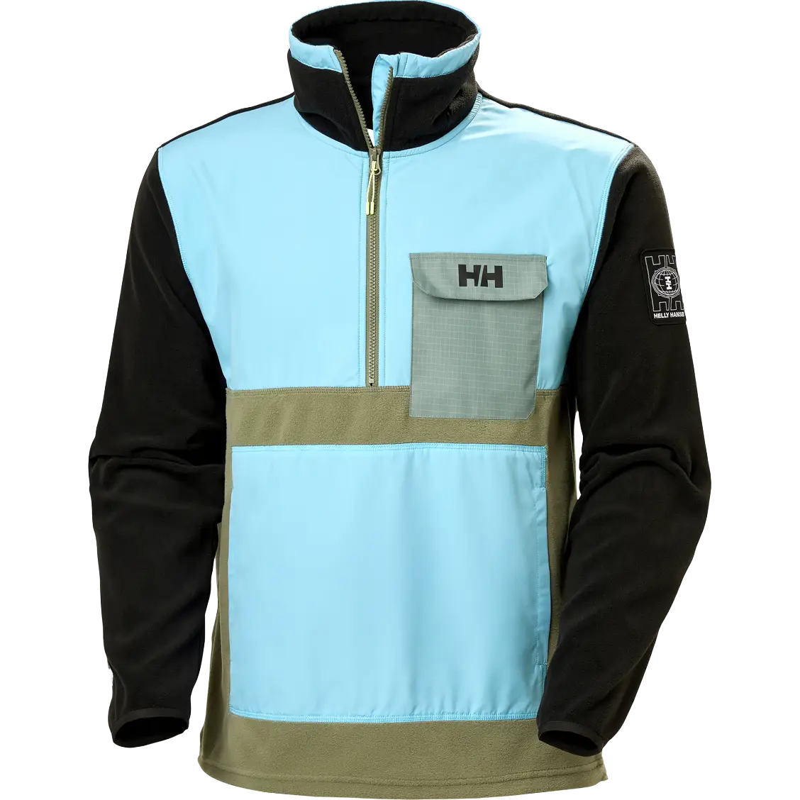 Helly Hansen Play 1/2 Zip Fleece Men herrefleece - Aqua - XL - Fleecetrøjer