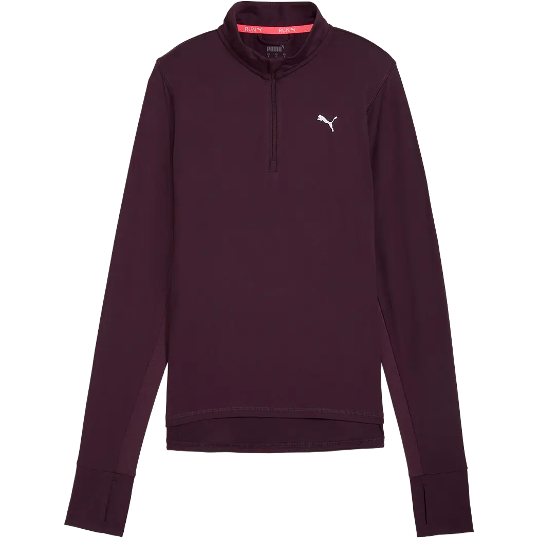 Puma Run Favorite 1/4 Zip Women - Midnight Plum - Løbetrøjer